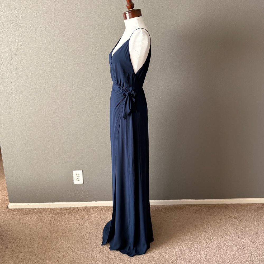 Wayf The Wynona NWT Faux Wrap gown dress Sz S Fall wedding evening formal - Picture 3 of 8